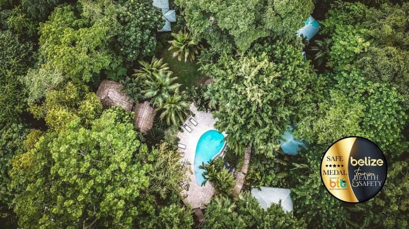 Copal Tree Lodge in Punta Gorda van bovenaf