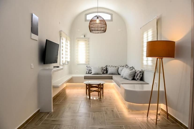 City Center Suites woonkamer in Fira, Santorini