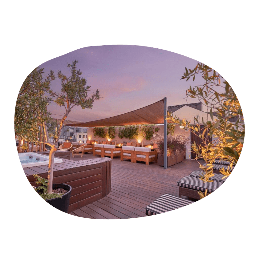 Dakterras van het hotel PortoBay Liberdade