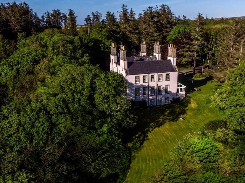 Uitzicht hotel Forss House vanuit de lucht