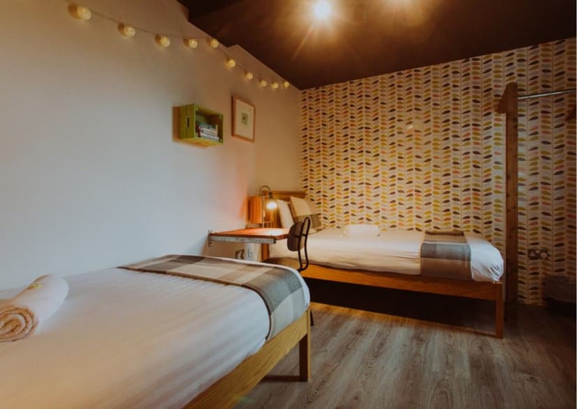 Slaapkamer met lichtjes