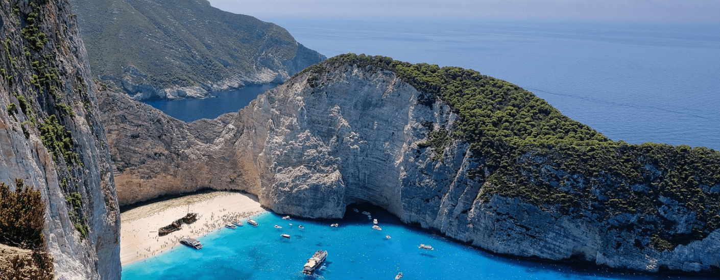 Zakynthos strand met scheepswrak