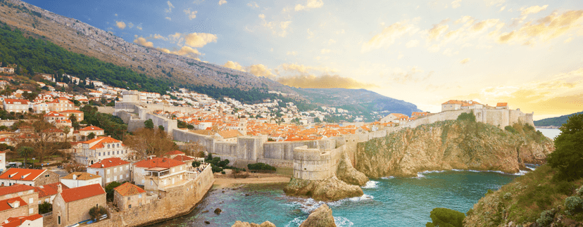 historische plek dubrovnik stad met stadsmuren