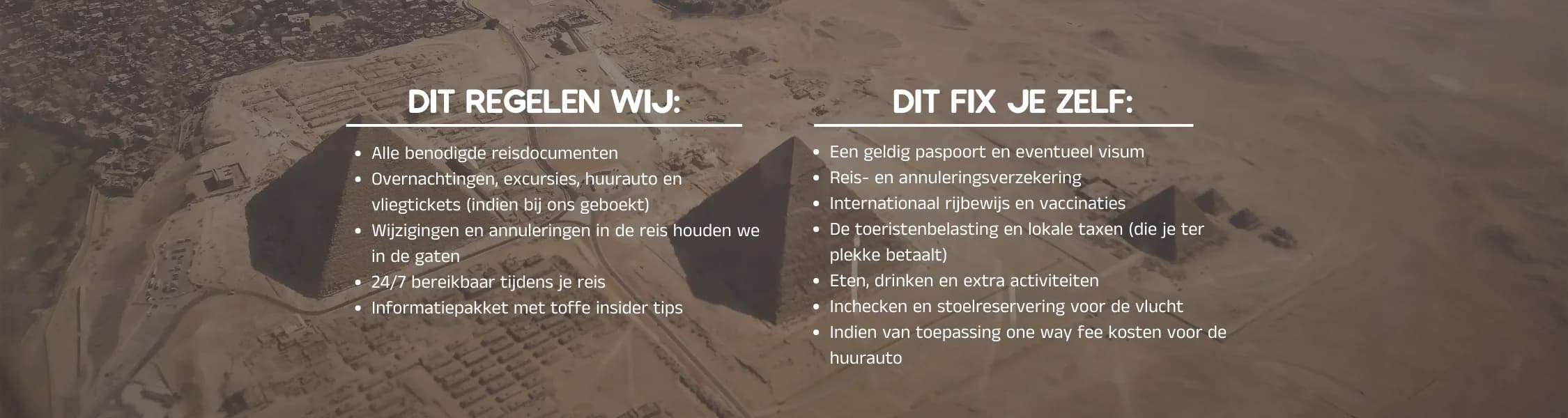 Inclusief en exclusief informatie van Egypte