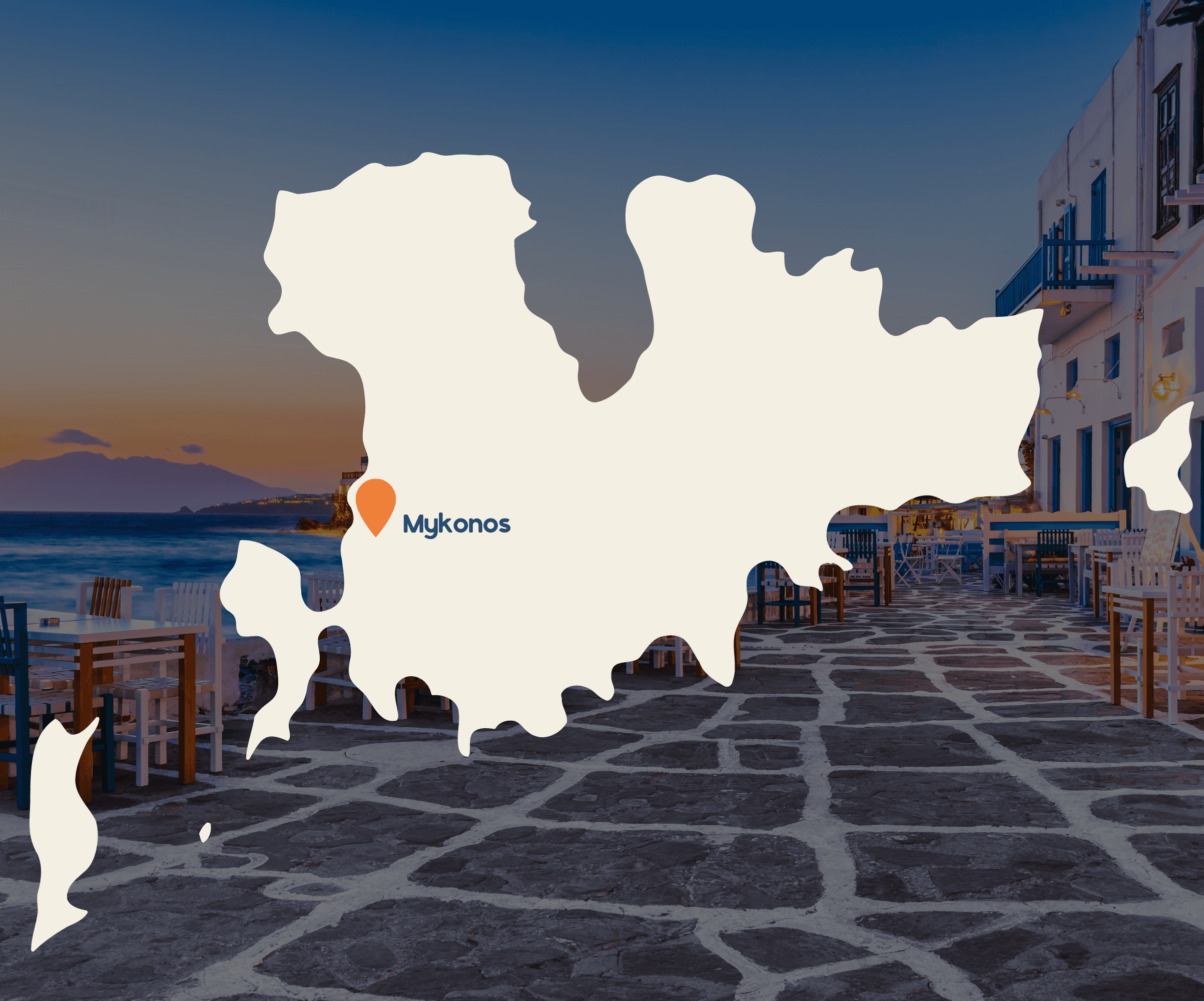 Routekaart Mykonos