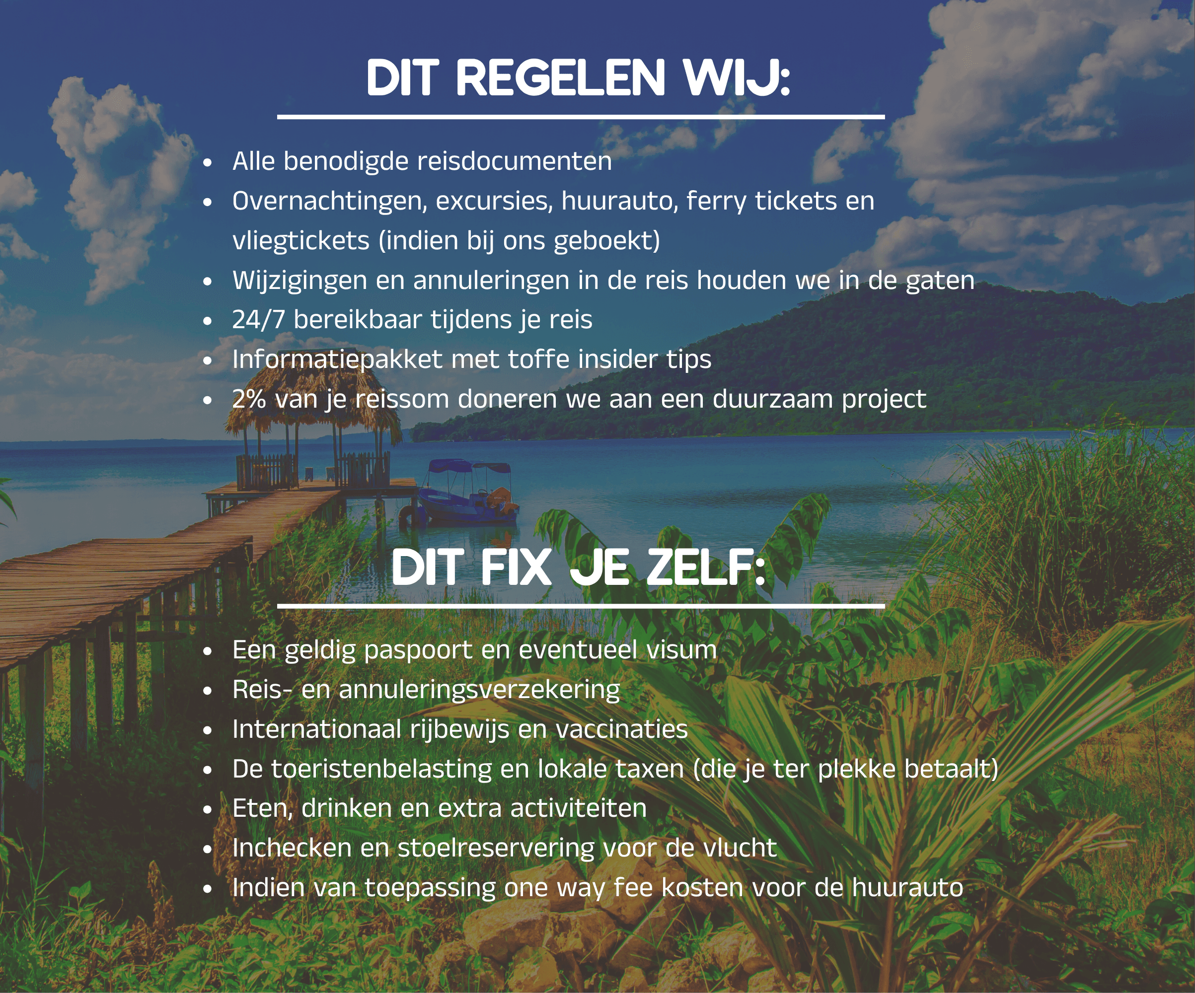 Inclusief en exclusief bij je reis