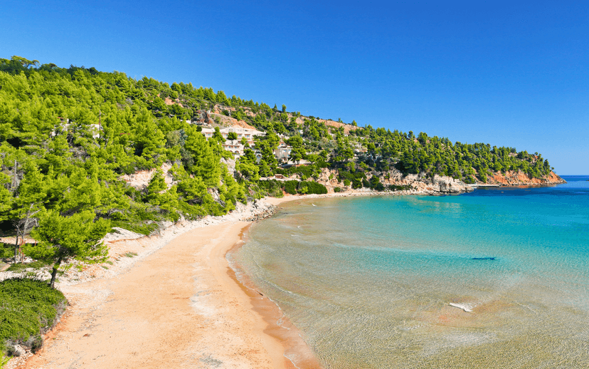 The Famous Beach of Agios Dimitrios in Alonissos Island, Greece