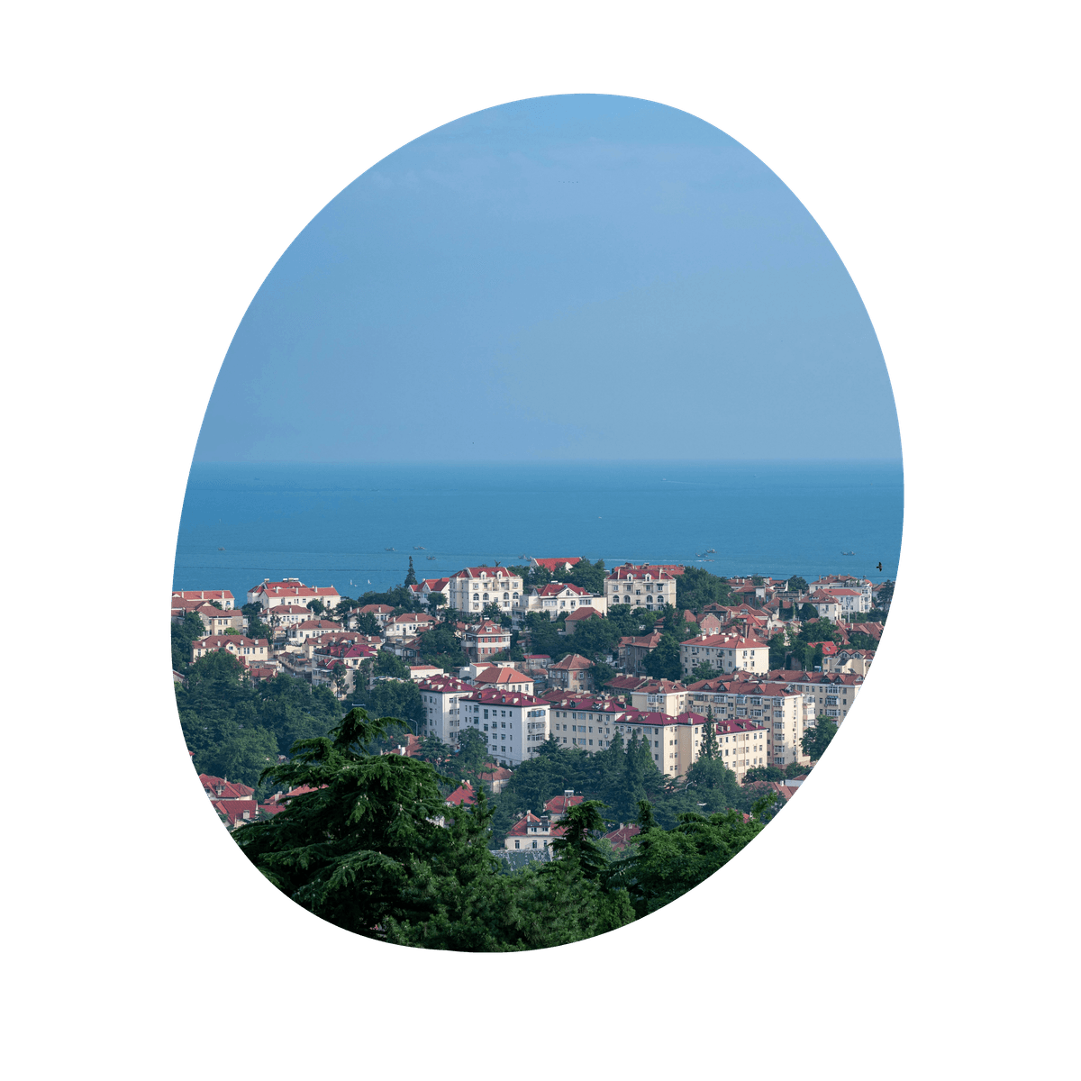 Mooi uitzicht op zee