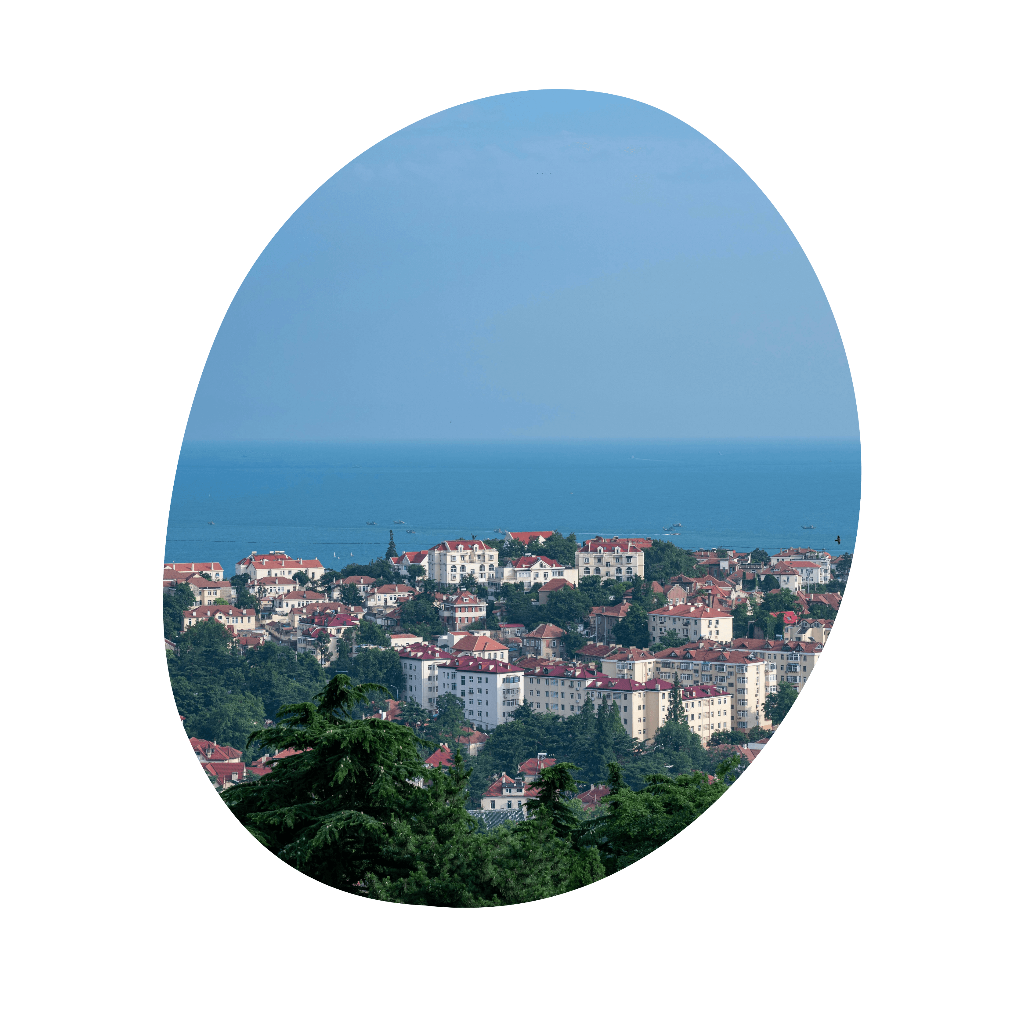 Mooi uitzicht op zee