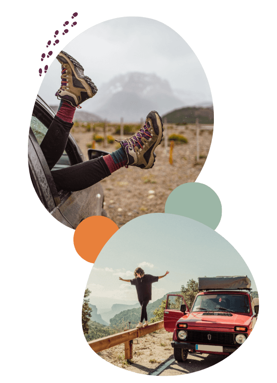 Voeten uit het raam en op de rand lopen