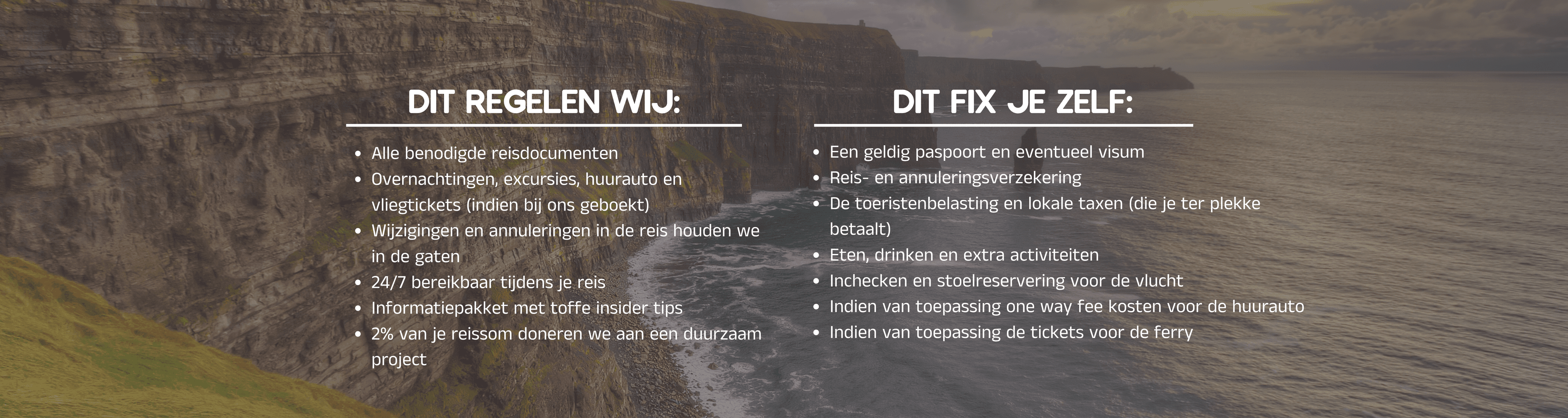 Inclusief en exclusief bij je reis