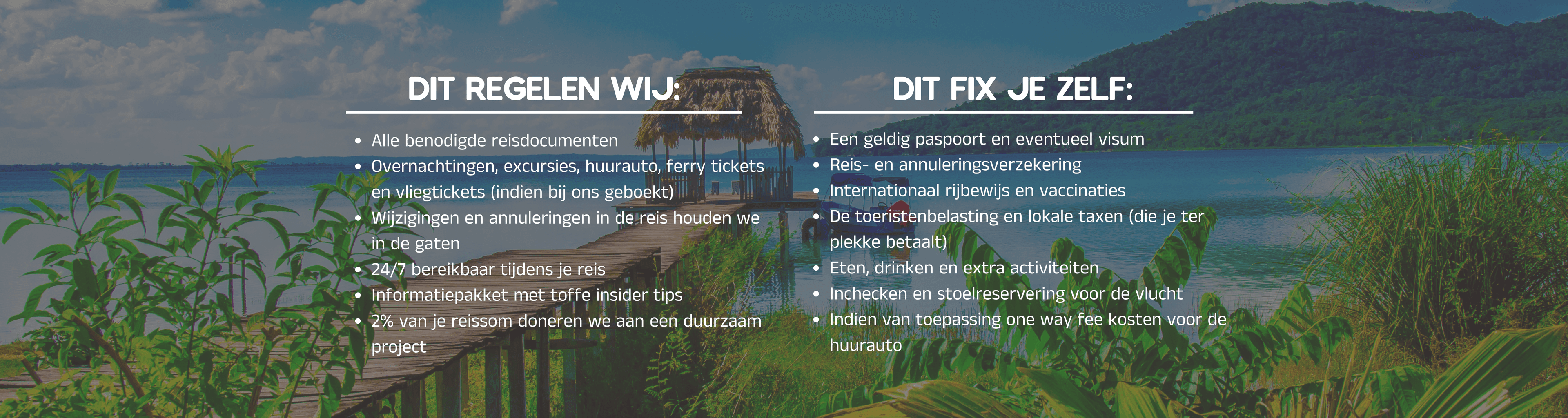 Inclusief en exclusief bij je reis