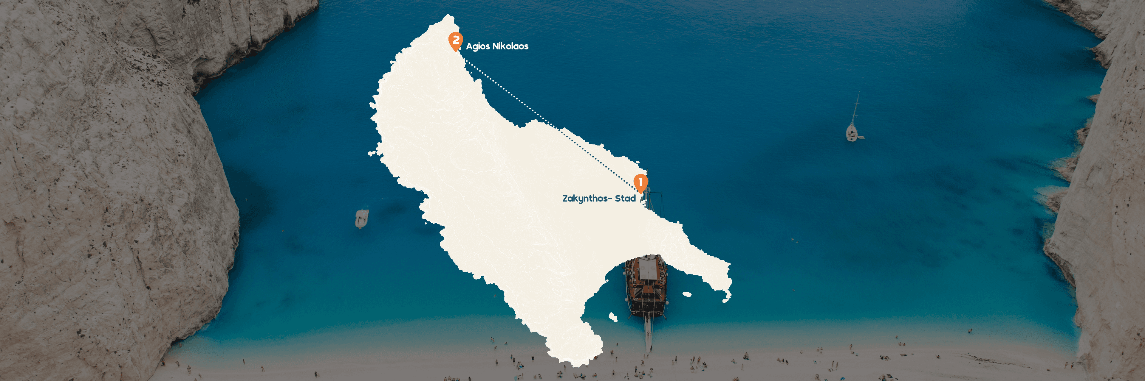 Routekaart Zakynthos