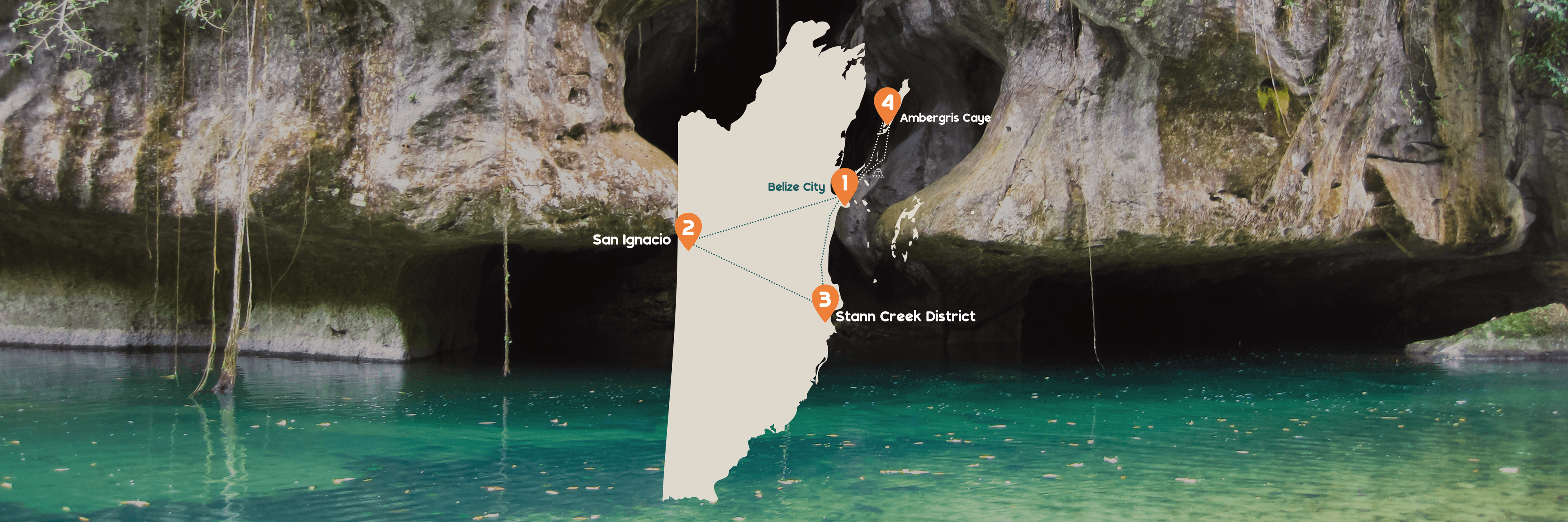 Routekaart Highlights Belize