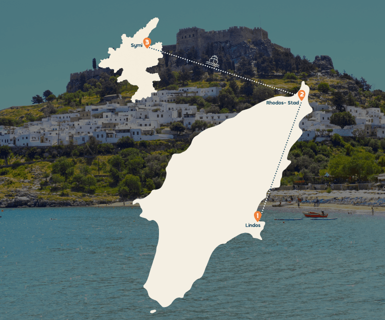 Routekaart Romantisch Symi & Rhodos