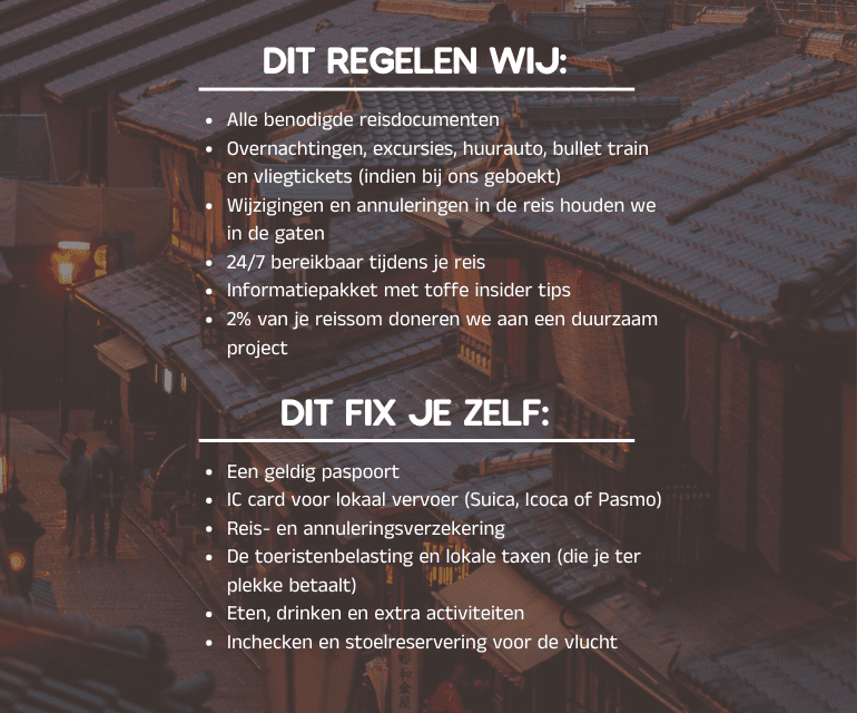 In en exclusief in japan reis