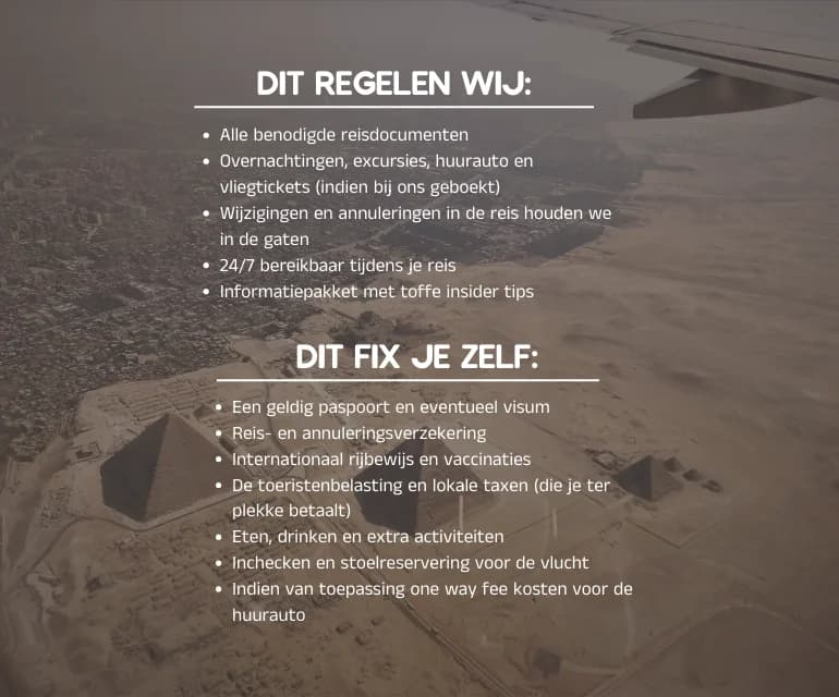Inclusief en exclusief informatie van Egypte