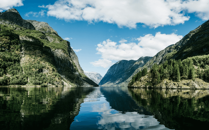 De fjorden van Noorwegen