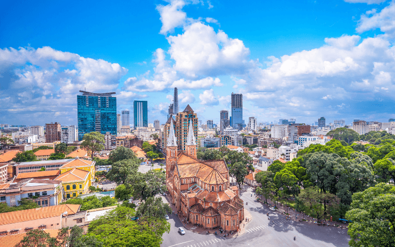 binnenstad van ho chi minh city
