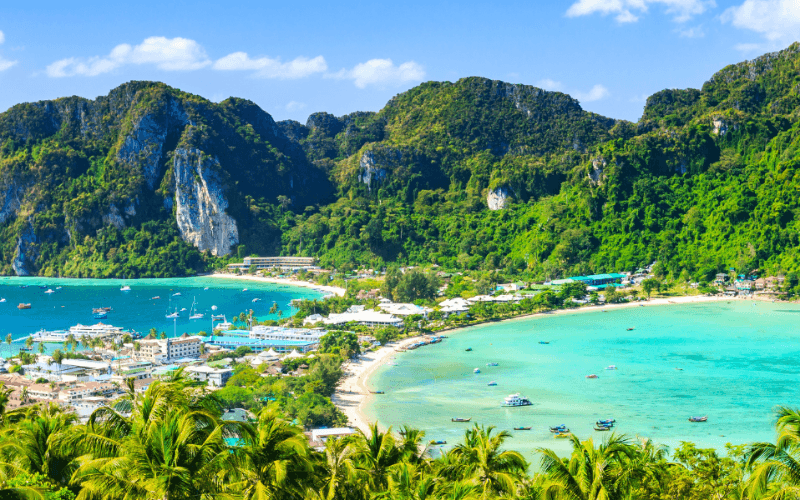 Bounty island bij Thailand met witte stranden