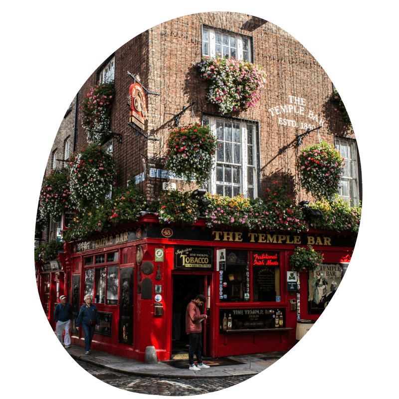 gezellige temple bar straat Ierland