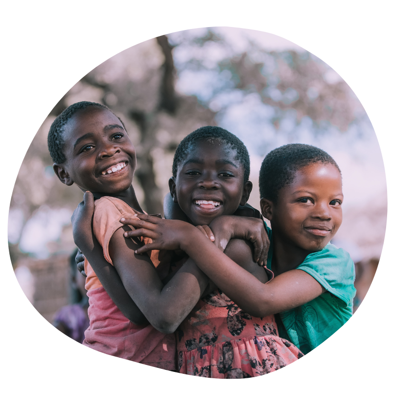 drie kinderen uit Namibie