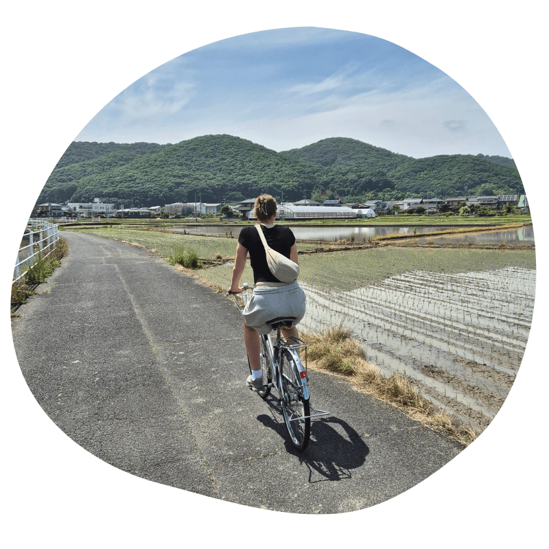 Japanse platteland fietsen