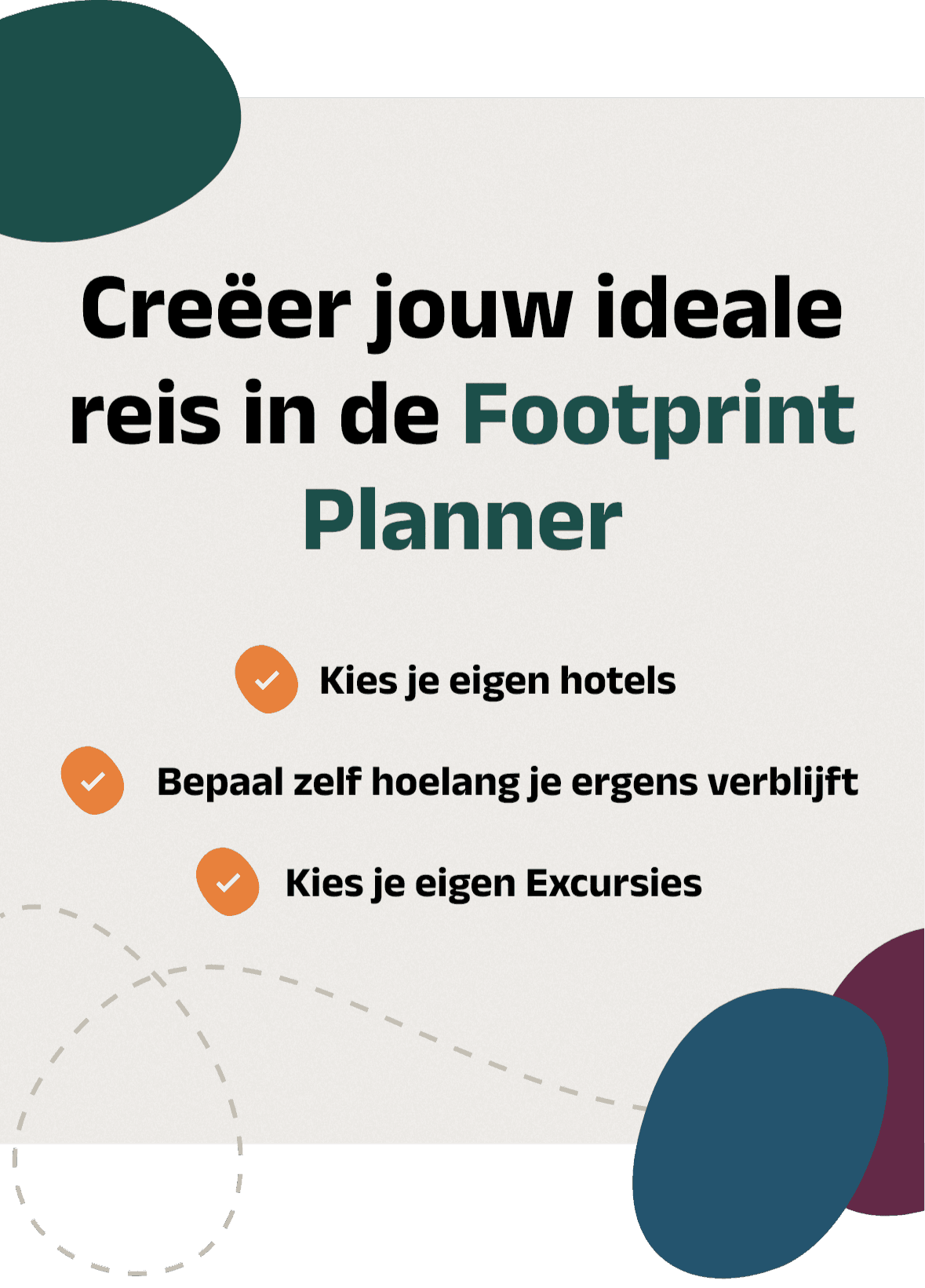 Mobiel creeer jouw ideal reis in de Footprint planner