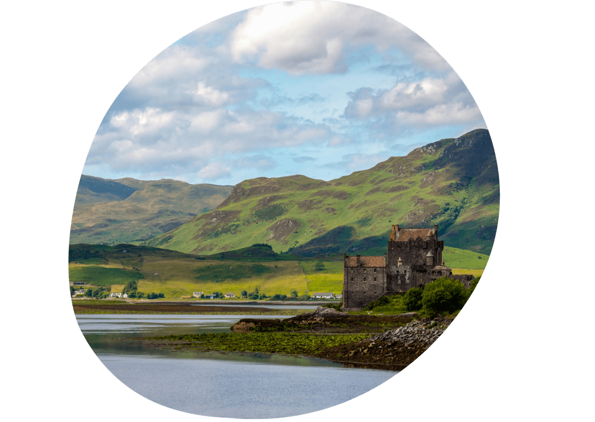 Loch Ness meer met kasteel