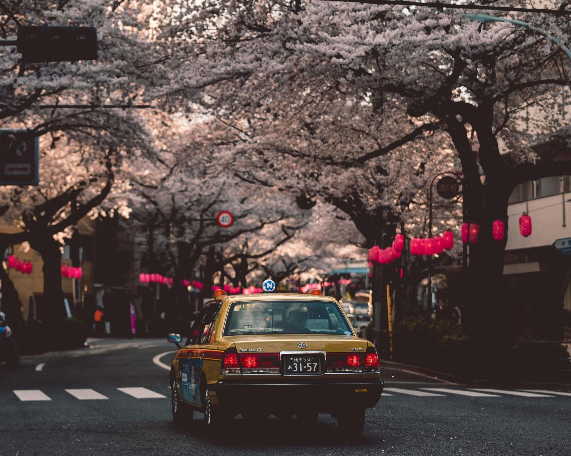 prachtige taxi in japan