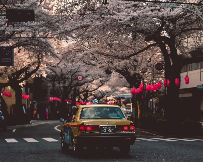 prachtige taxi in japan