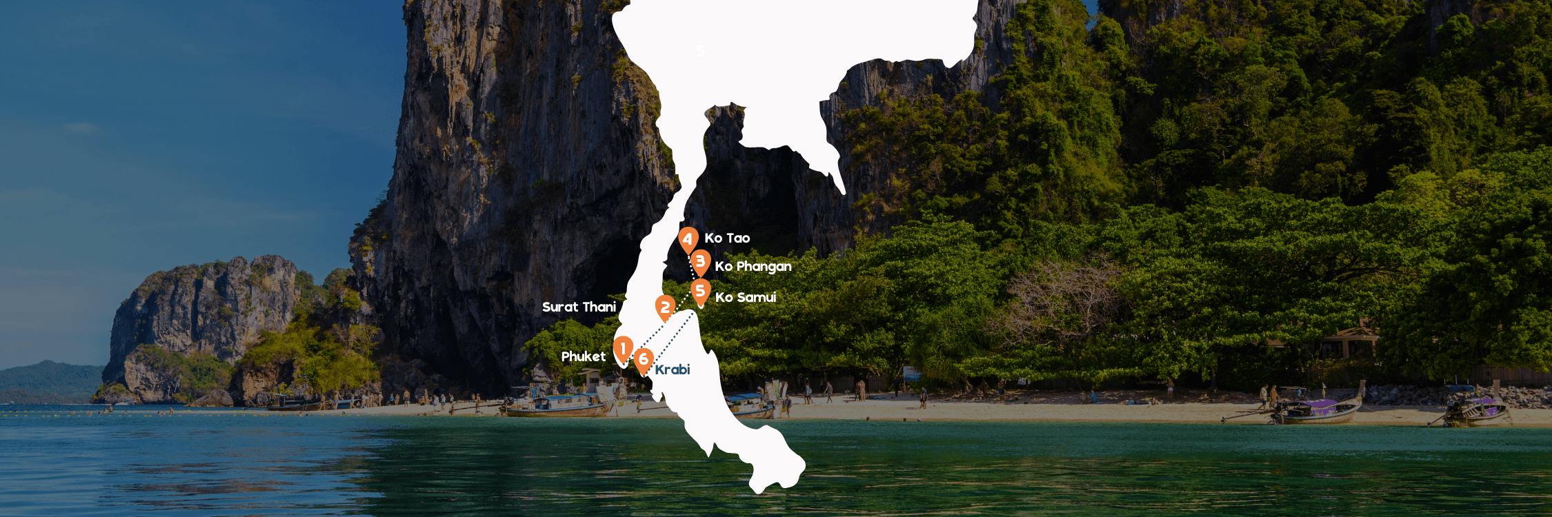 reisroute strand thailand