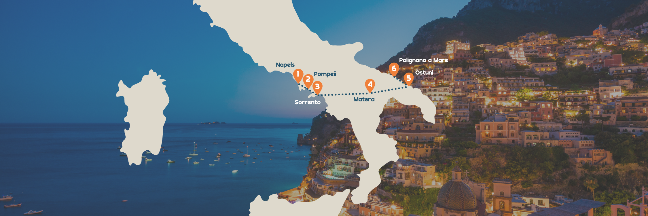 Zuid-Italië kaart