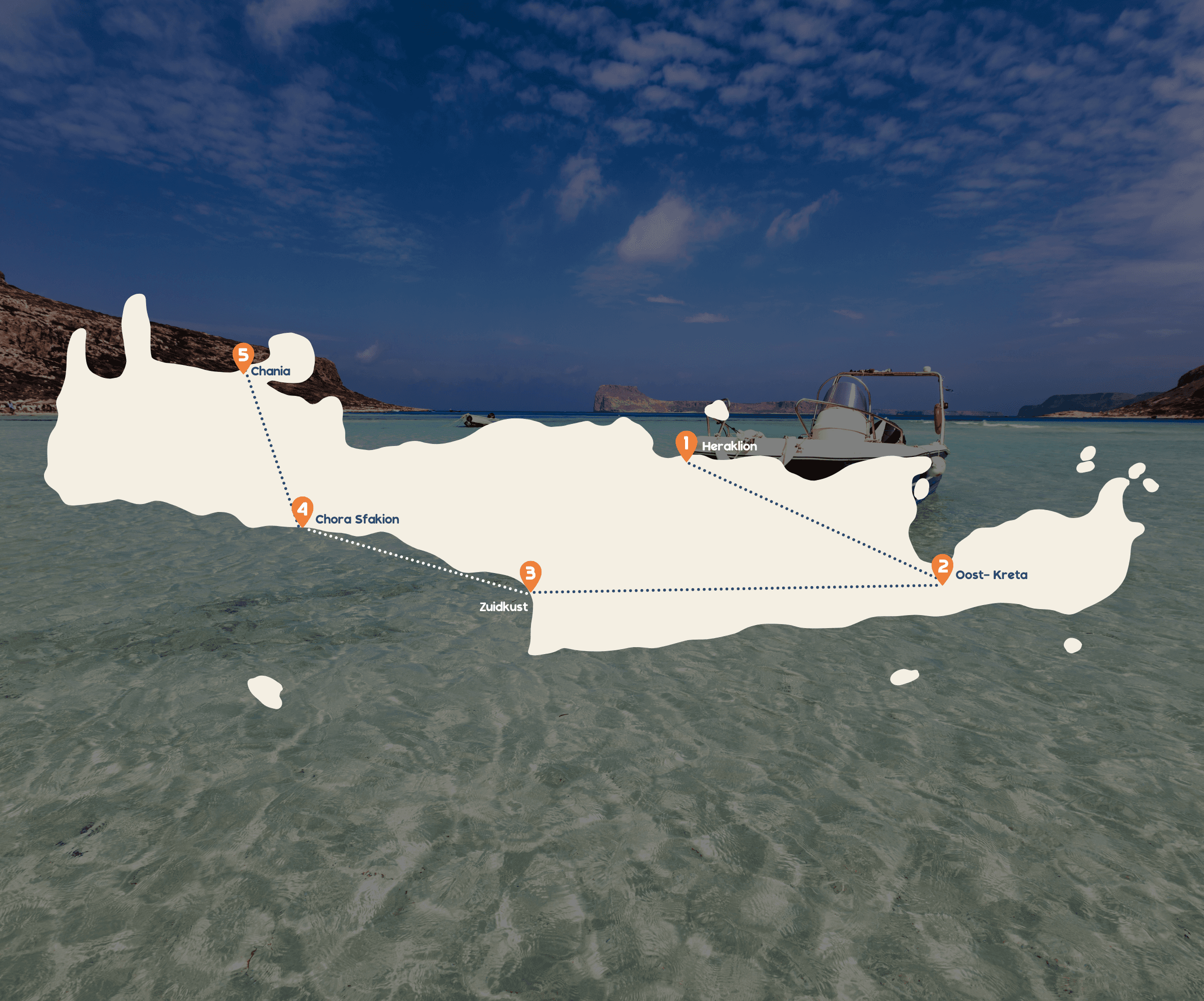 Kreta route kaart