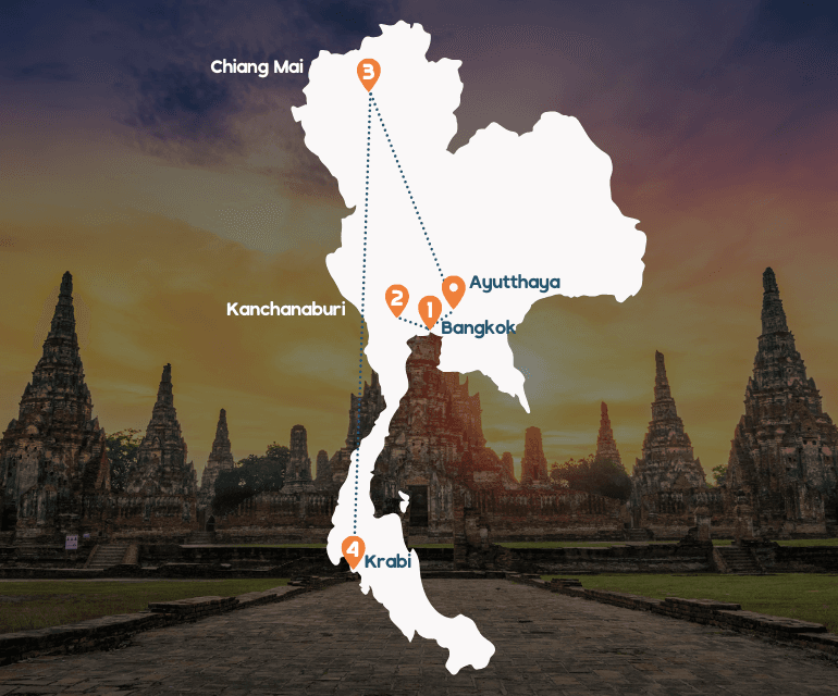 reisroute bucketlist thailand